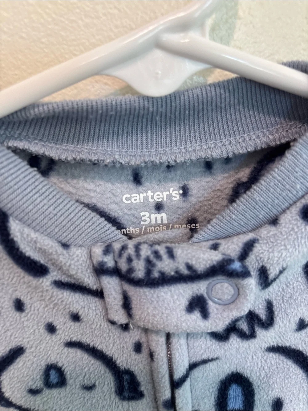 Carters fleece winter bay boy pajama outfit bundle 3 months